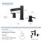 Kibi Circular 8 Bathroom Sink Widespread Faucet with Drain Assembly KBF1025MB - alternate 10
